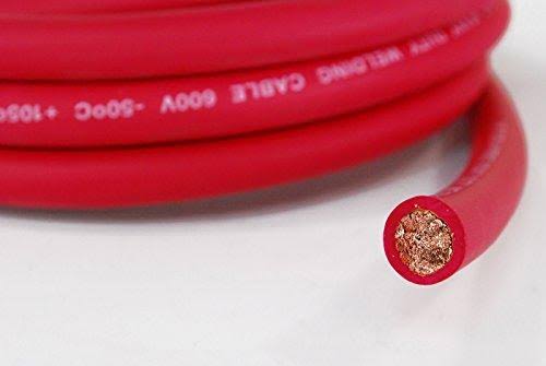 100 ft 2 Gauge Copper Wire Red G910923