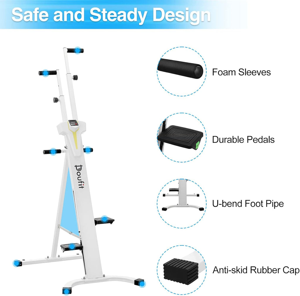 Folding Vertical Climber Exercise Machine with LCD Monitor B732