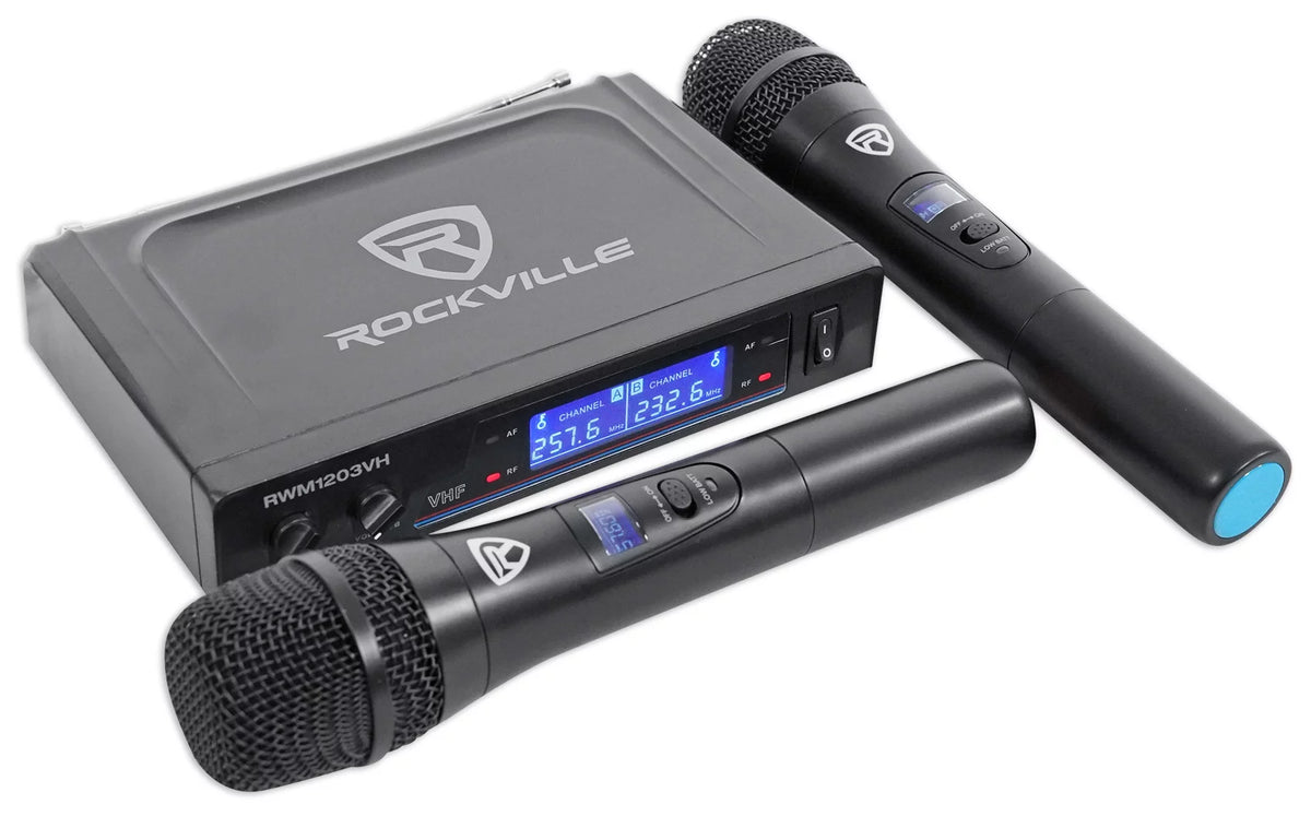 12" 3-Way 1600w Karaoke Speakers with Amplifier and Wireless Mics U765