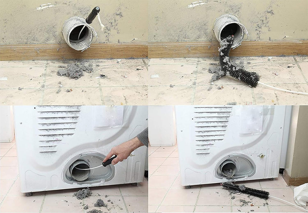 28 Inch Dryer Vent Cleaner Kit with Flexible Brush and Vacuum Hose Attachment P929270
