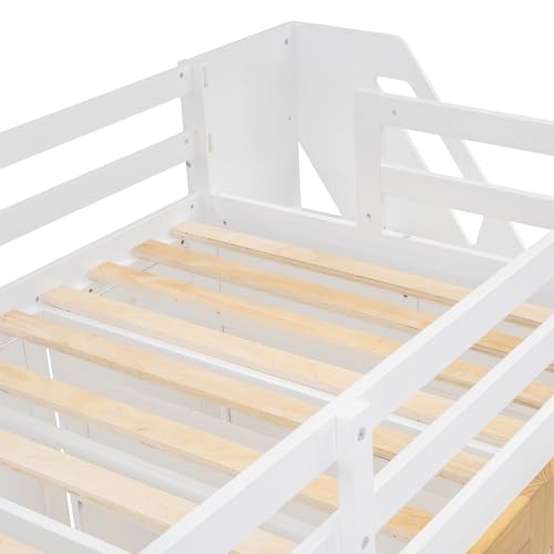 Twin Size Solid Wood Loft Bed with Storage L760633