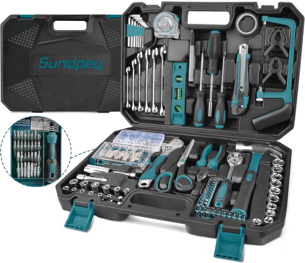 257 Pcs Household Hand Tool Kit with Toolbox Storage Case Z225973
