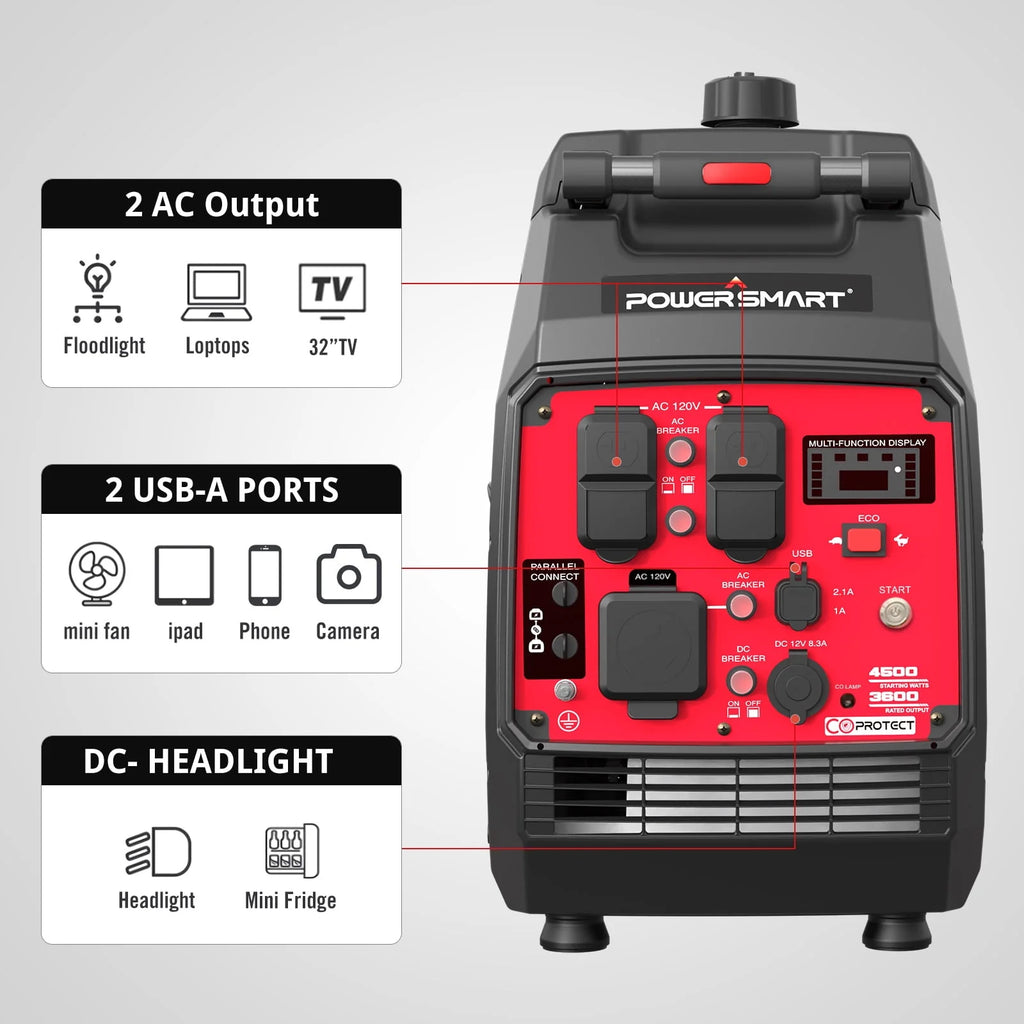 4500 Watts Gas Powered Inverter Generator O793