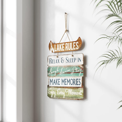 14" x 21" Rustic Lake Sign R290163