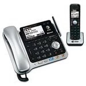 Silver/Black DECT 6.0 2-Line Corded/Cordless Phone with Answering System C533119
