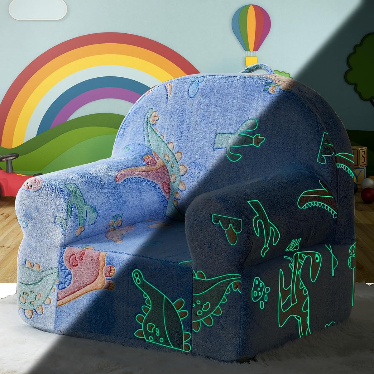 Glow in The Dark Dinosaur Toddler Plush Chair P38206