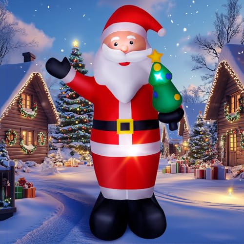 14FT Christmas Inflatable Santa Claus Outdoor Blow Up Yard Decorations with Gift Bags H733484