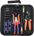 Solar PV Cable Crimping Tool Kit with Stripper, Cutter, Spanner and Connectors D857