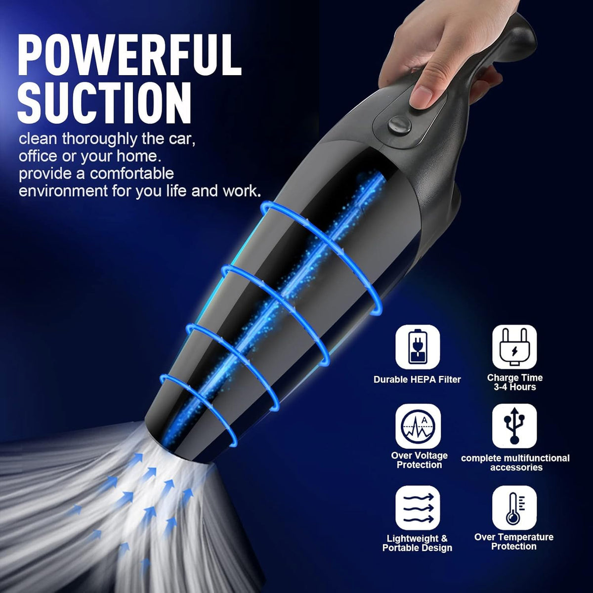 7500Pa Portable Handheld Car Vacuum T77104