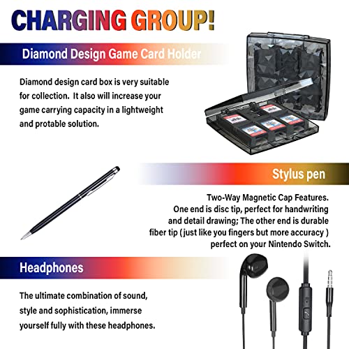 18 in 1 Carrying Case Screen Protector Playstand Game Case Joystick Cap Charging Dock Steering Wheel Bundle C963