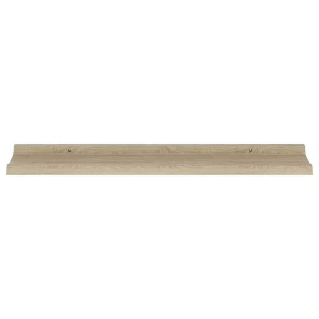 2 Piece MDF Floating Shelves Sonoma Oak 31.5 x 3.5 x 1.2 Inches N396000