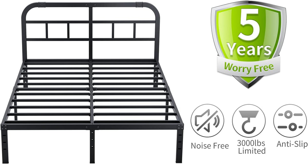 14” Heavy Duty Metal Bed Frame, California King R9406