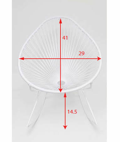 Chrome/Red Rocker Chair E81359