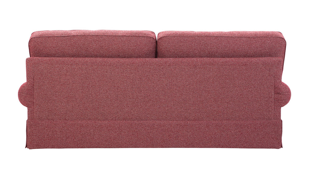 Rustic Red Sofa with Four Accent Pillows I188
