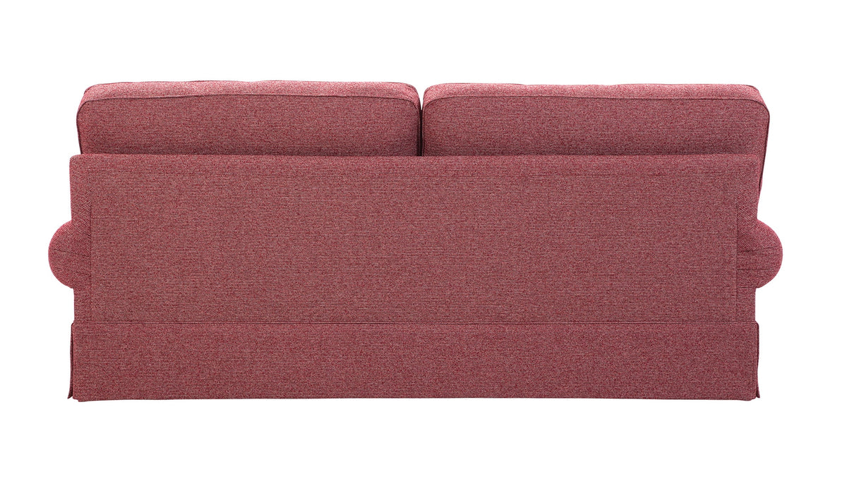 Rustic Red Sofa with Four Accent Pillows I188
