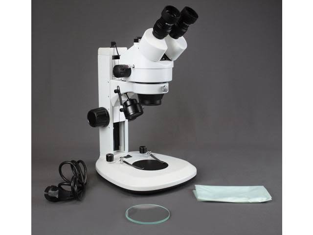 Trinocular Zoom Stereo Microscope, 10x Widefield Eyepiece, 7X-45X Magnification D804