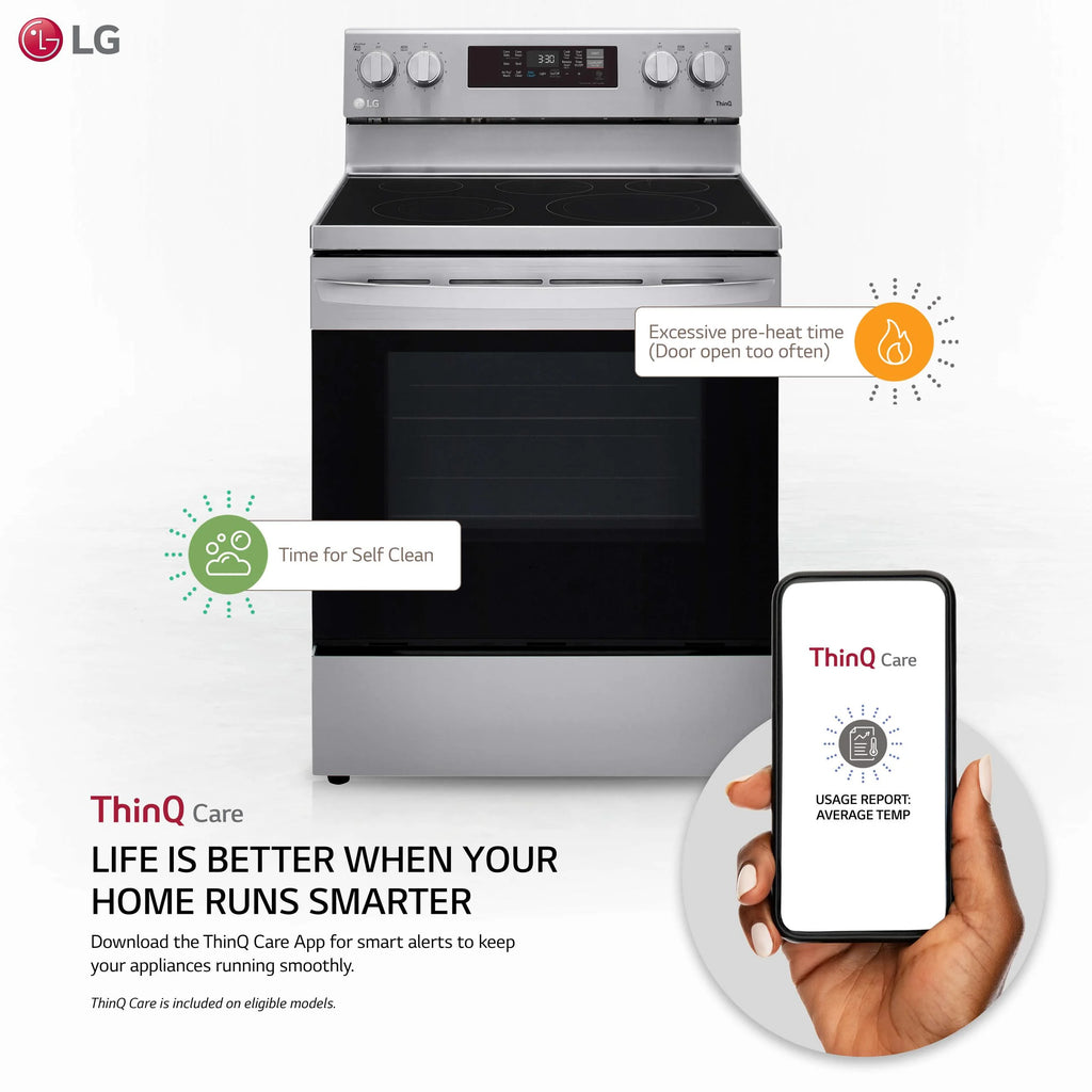 6.3 Cu. Ft. Stainless Electric Convection Smart Range W57075