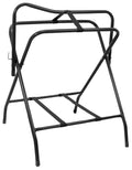 Folding Floor Saddle Rack with Web Bottom Black V58653