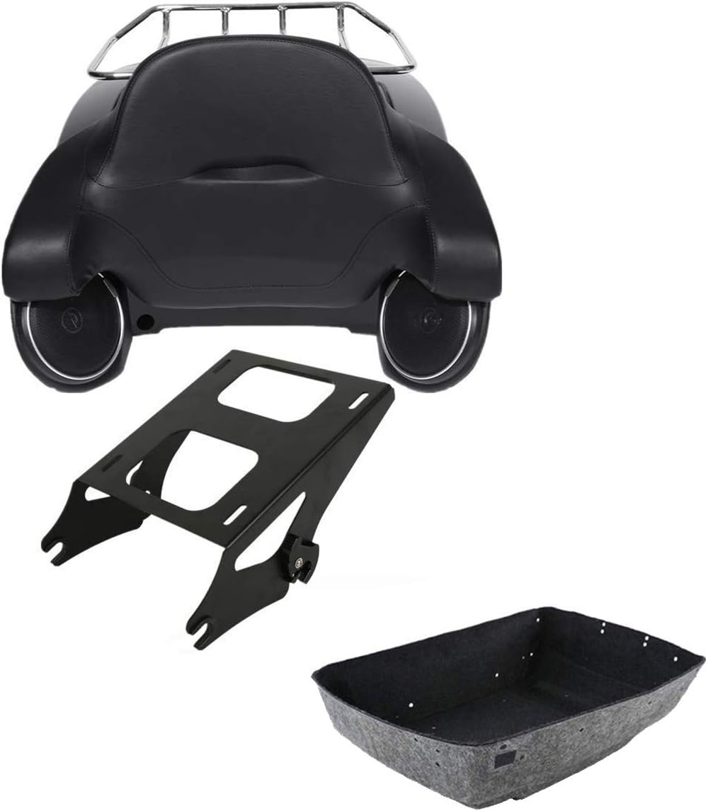 Black Pack Trunk Backrest Speaker Mount Rack P2306