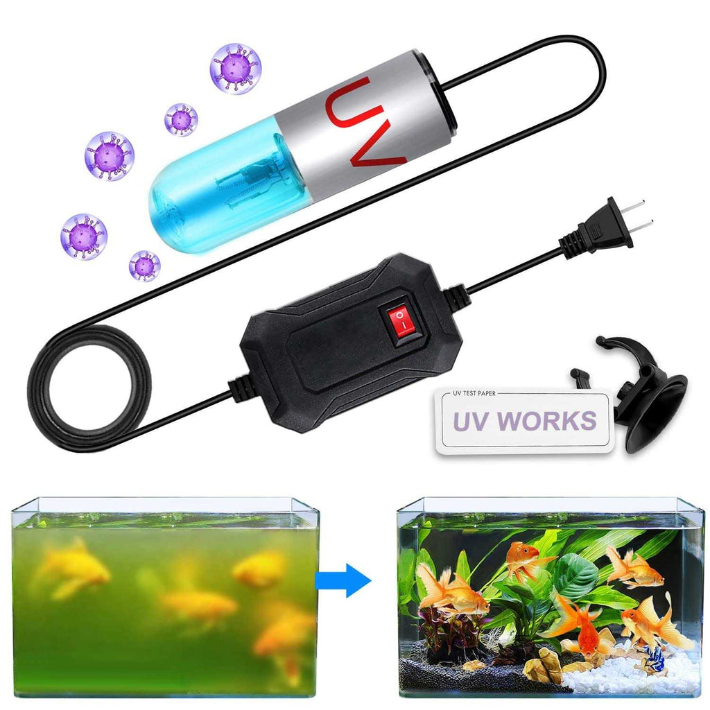 3 W Mini 13W UV Sanitizer Submersible Aquarium Clean Light P40059