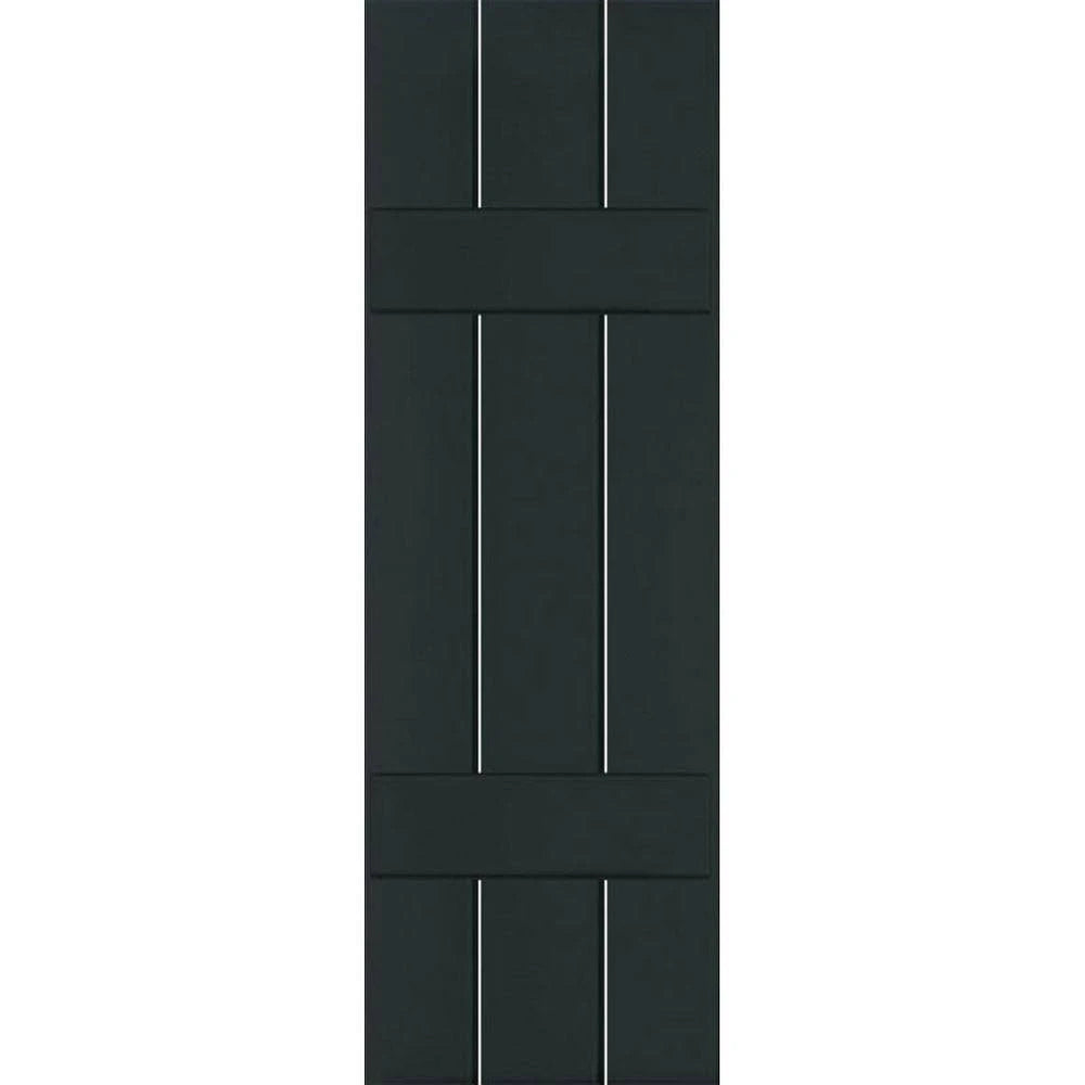 Dark Green Pine Board and Batten Shutters Pair R28469