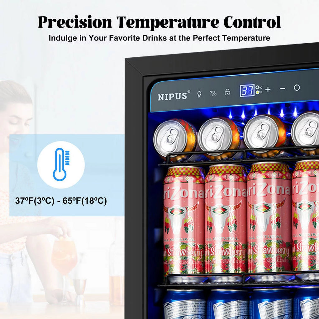 15 inch 130 Can Beverage Refrigerator with French Door B5930