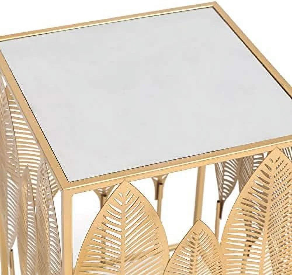Gold Metal Slim Console Table Set of 2 A182