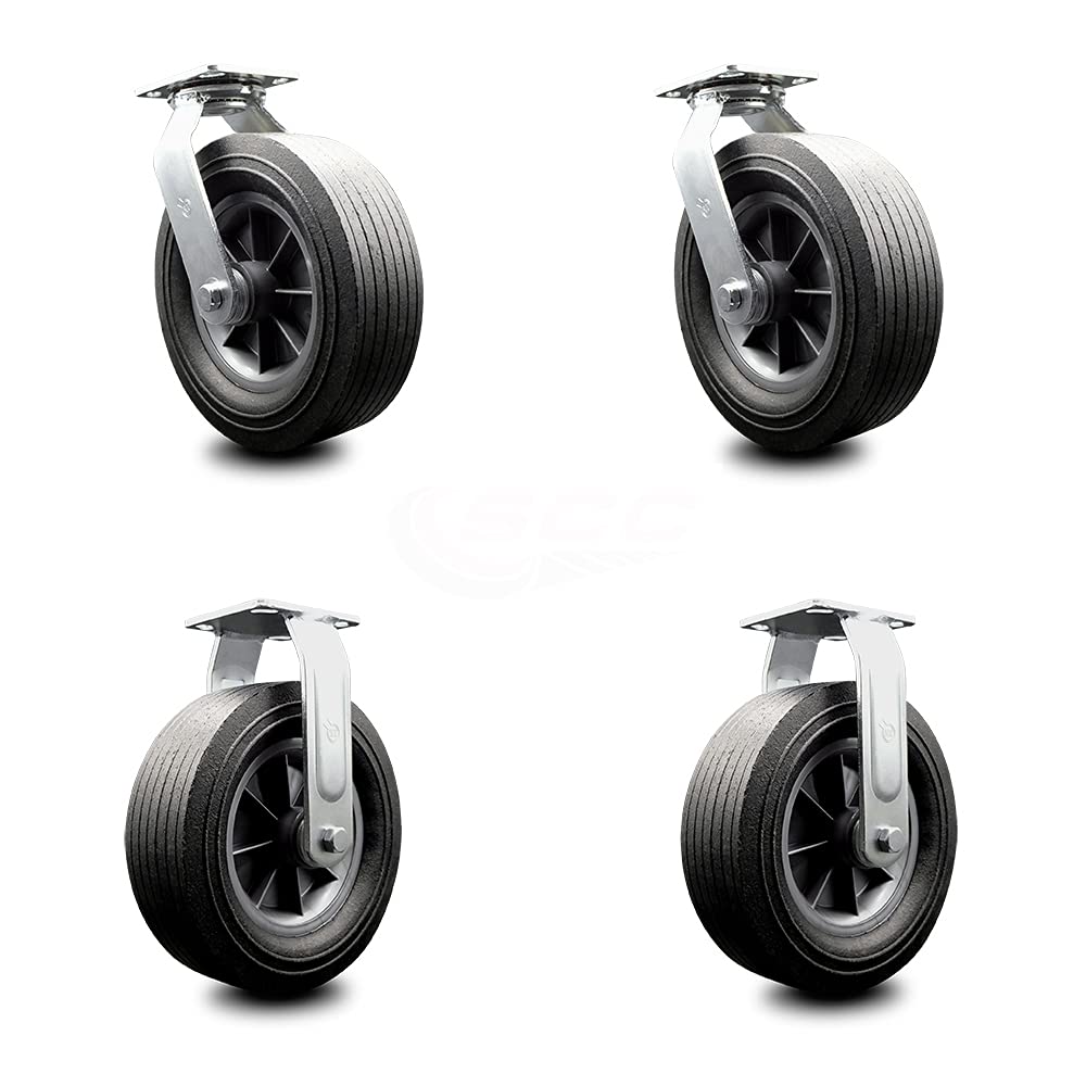 10 Inch Swivel Caster with Semi-Pneumatic Wheel P1952