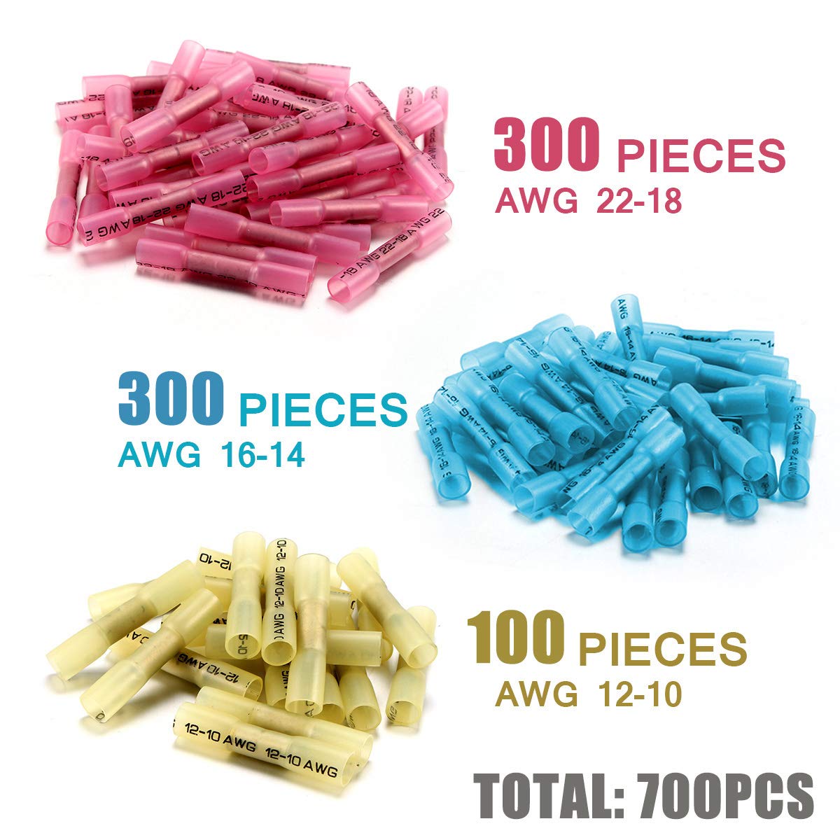 700 PCS Waterproof Copper Wire Connectors N5672