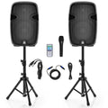 2000W Powered Speakers with Speaker Stands X40789