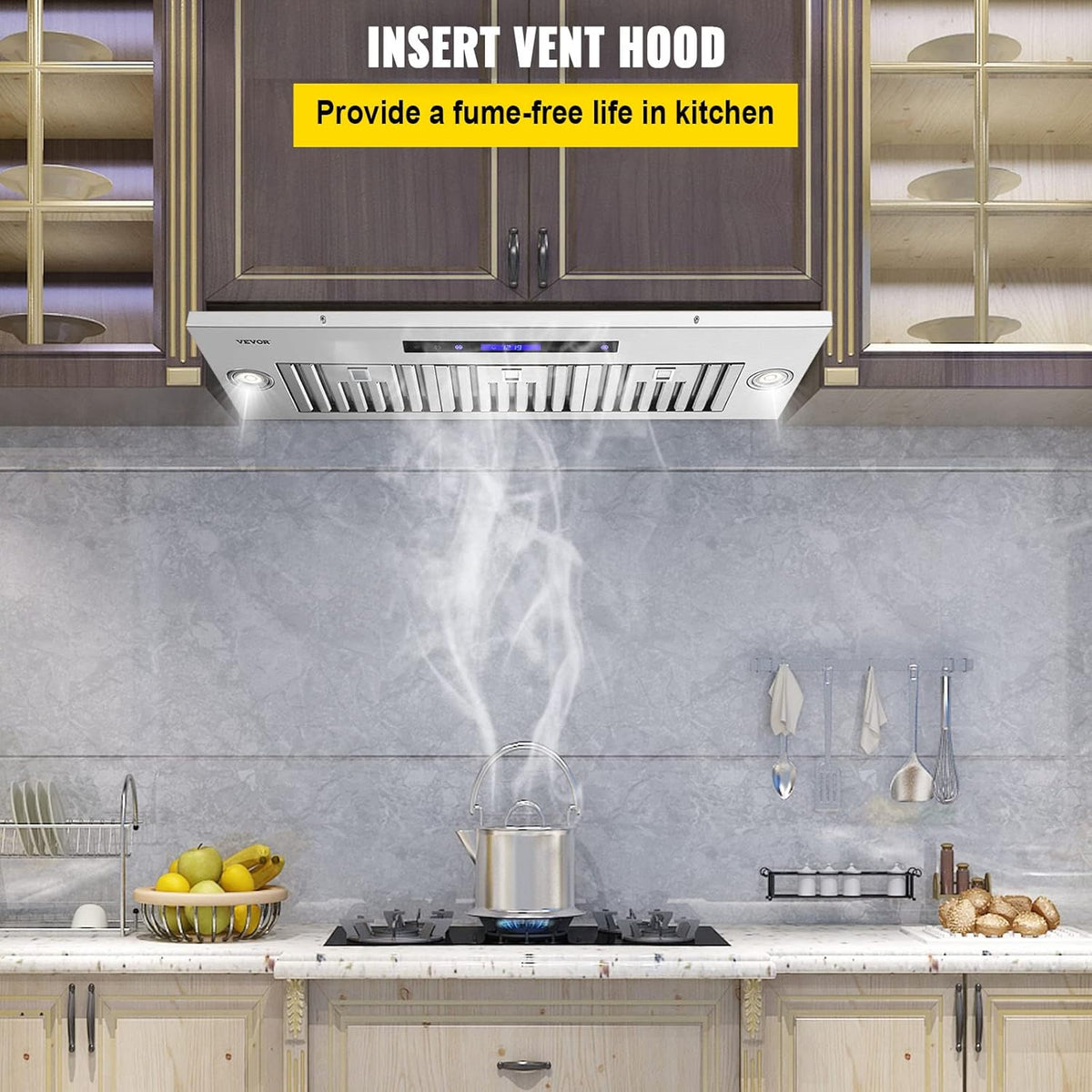36 Inch Stainless Steel Built-in Range Hood with Remote Control Q477509