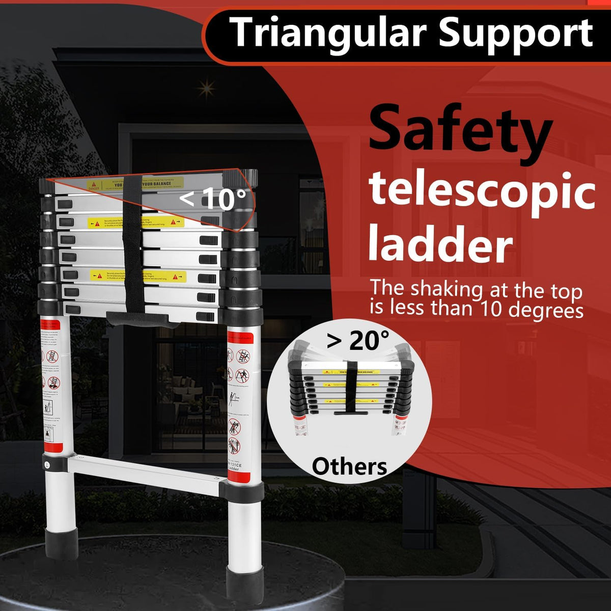 8.5 Ft Compact Aluminum Telescoping Ladder L9958