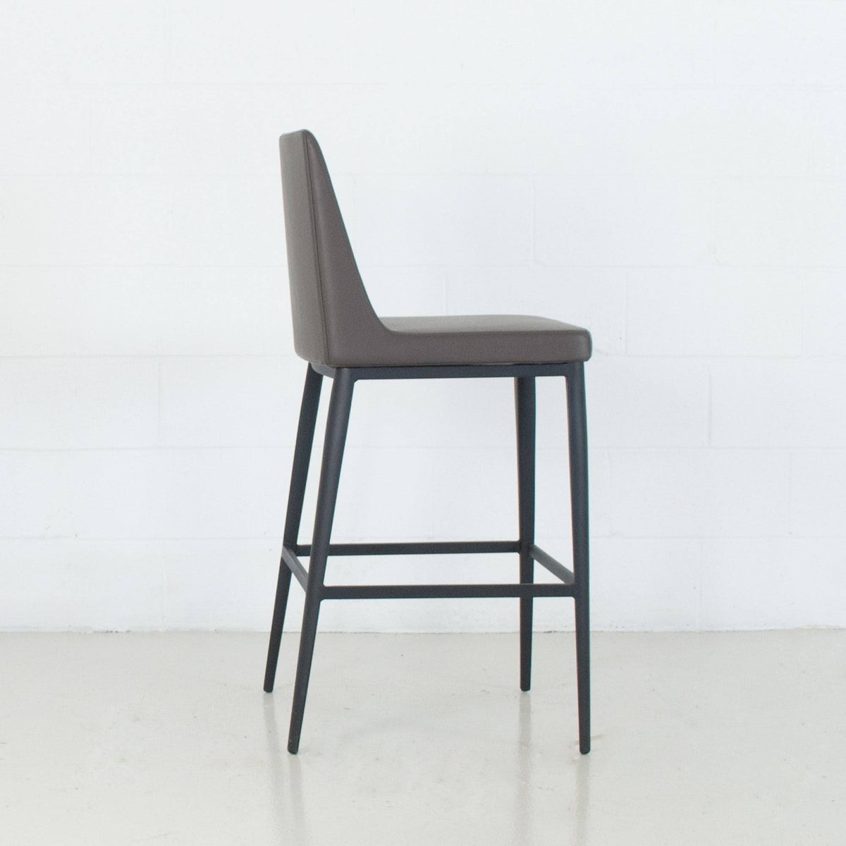 Charcoal Leatherette Bar Stool V570949