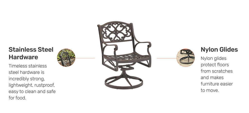 Bronze Outdoor Swivel Rocking Chair T471
