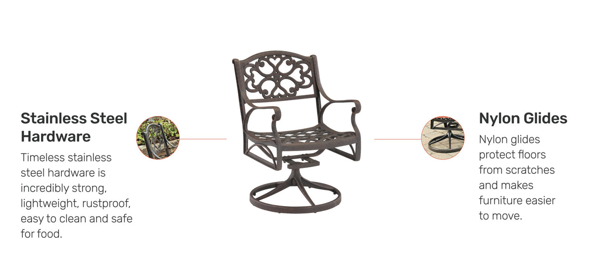 Bronze Outdoor Swivel Rocking Chair T471
