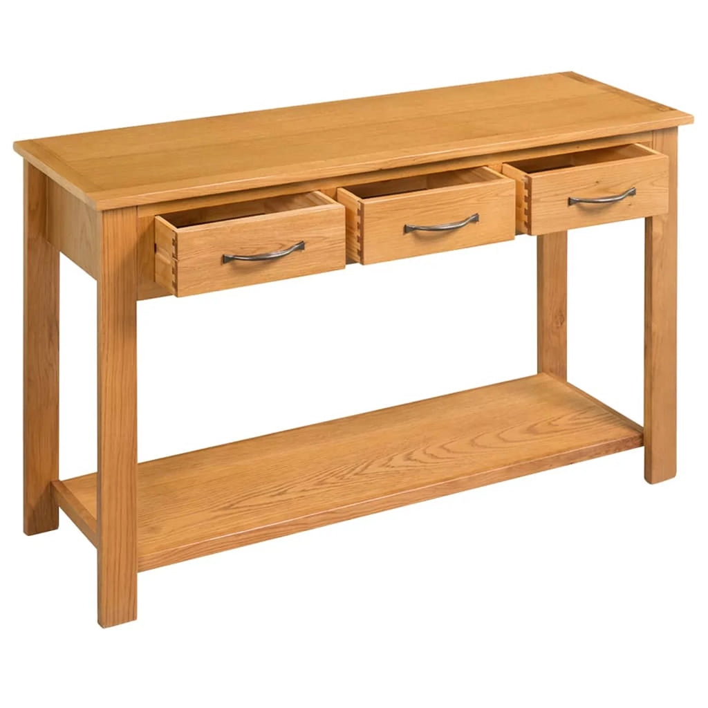 Solid Oak Wood Console Table S40630