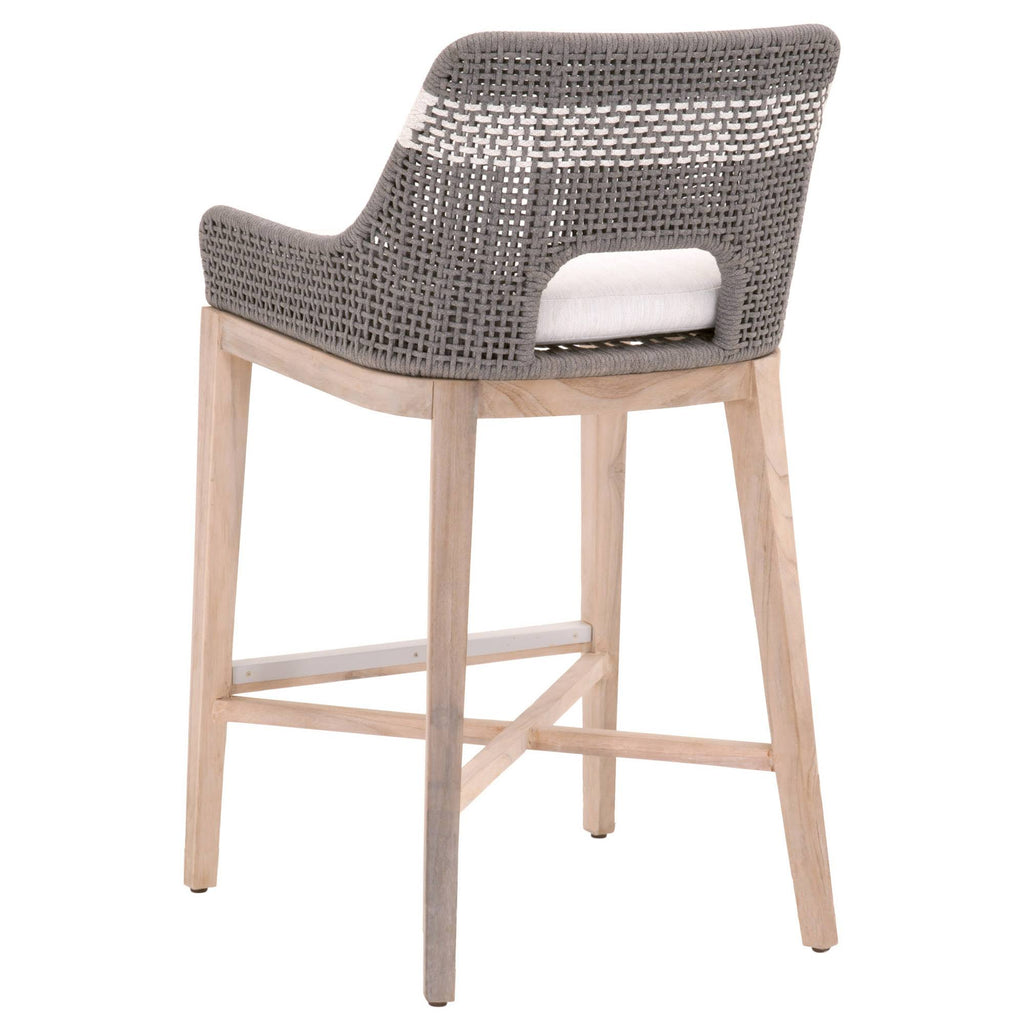 Dark Gray Rope Barstool with Stretcher Q90695