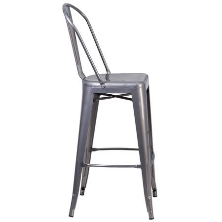 4 Pk 30'' High Indoor Barstool with Back H717186