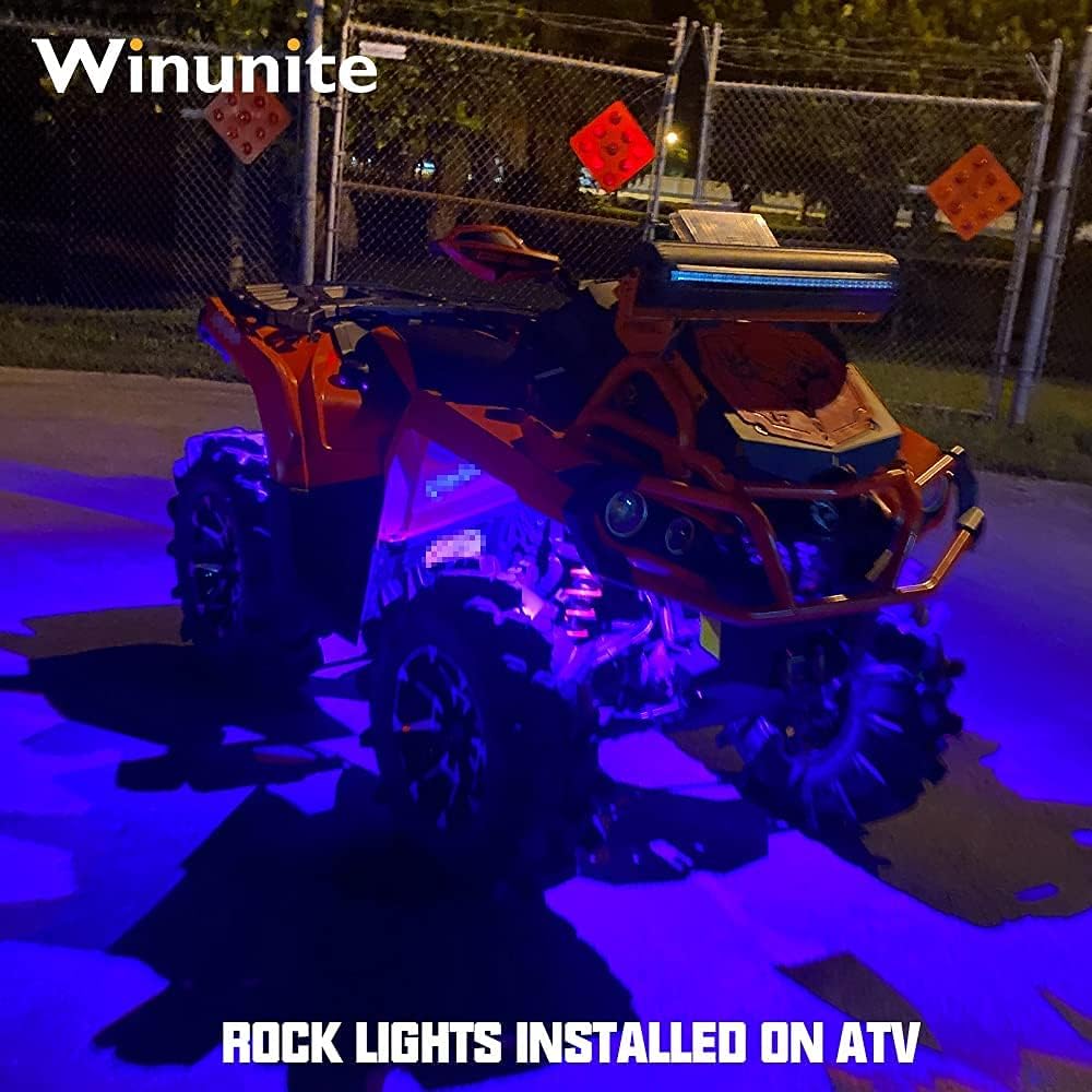 12 Pods RGBW LED Rock Lights with Remote Control J249607