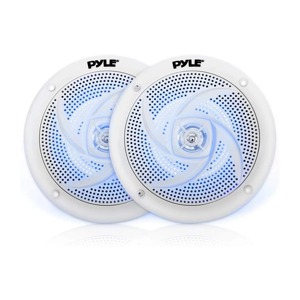6.5 Inch Waterproof Low Profile Marine Speakers, White (2 Pack) V10254