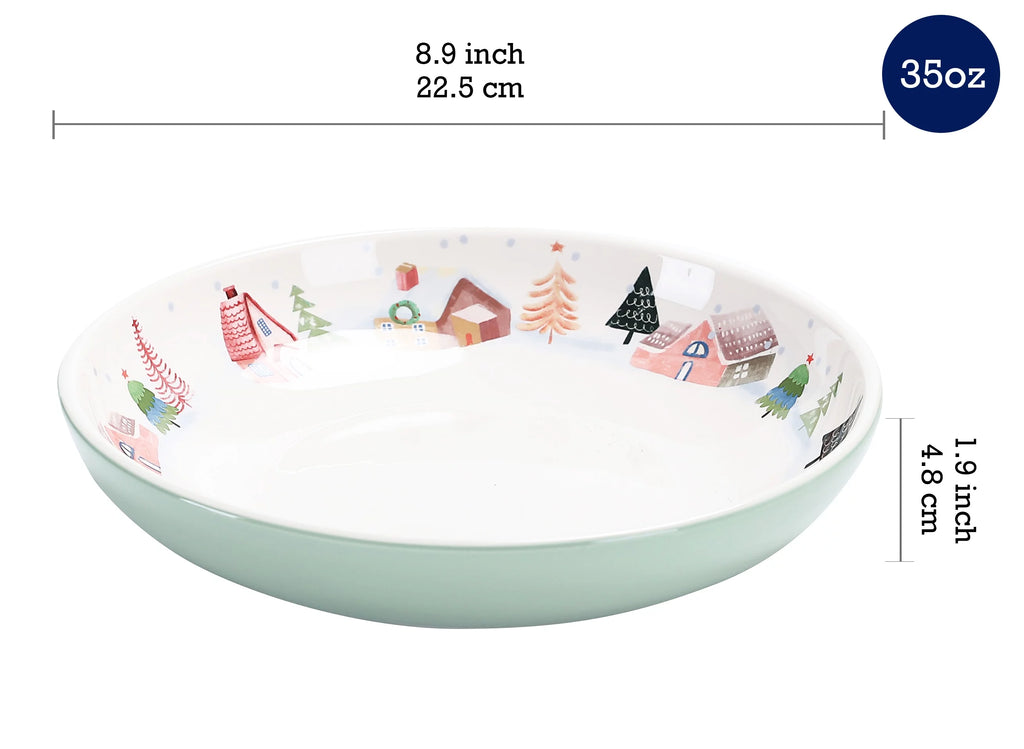 Ceramic 35oz Dinner Bowls Set of 4 Q2425