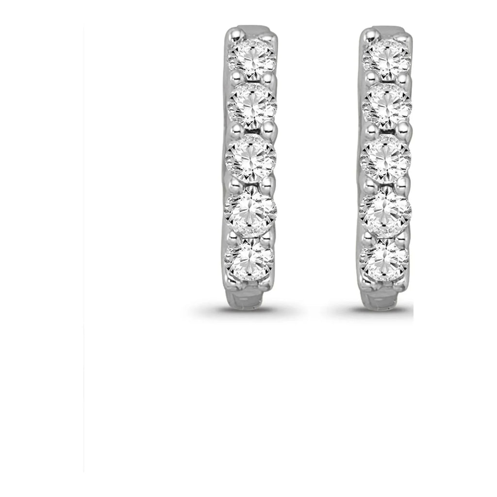 10K White Gold Hoop Earrings R785