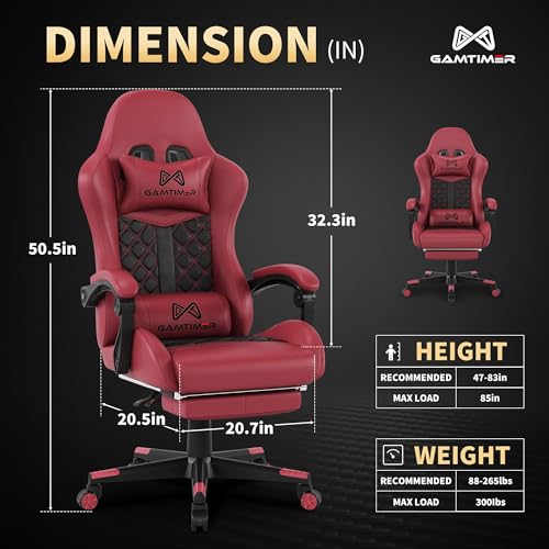 White High Back Gaming Chair with Footrest and Lumbar Support K5105