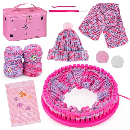 Knitting Loom Craft Kit with Yarn and Hook Needle Q995082