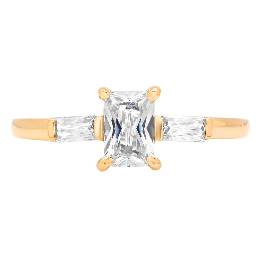 18K Yellow Gold Three-Stone Diamond Engagement Ring N85297