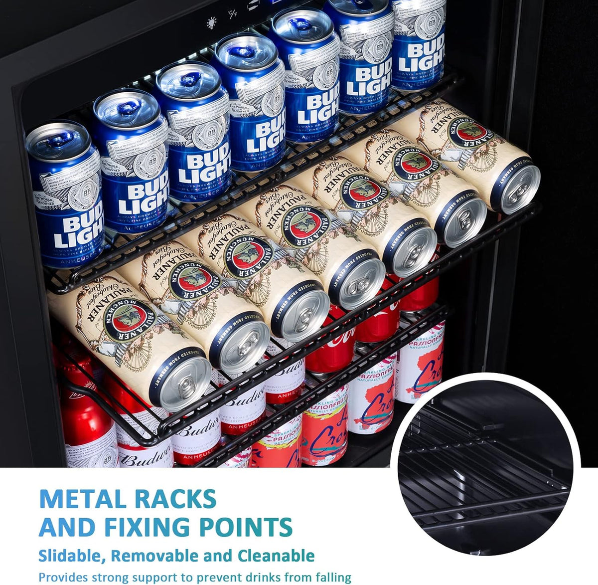 Stainless Steel 24 Inch Under Counter Beverage Refrigerator W6127