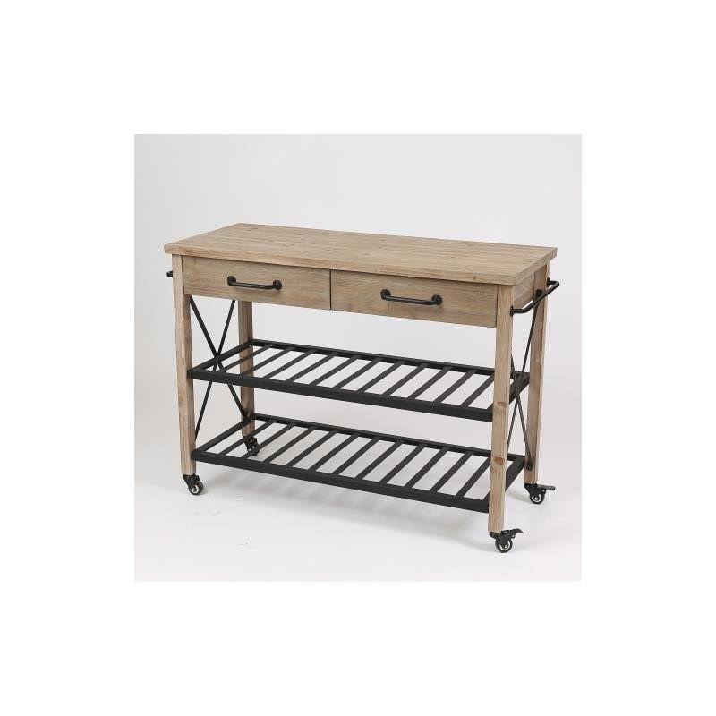 2-Drawer Kitchen Cart in Natural Q280464