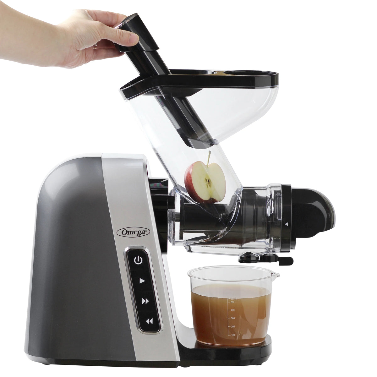 Gray Slow Masticating Juicer with Wide Mouth Chute Y78858