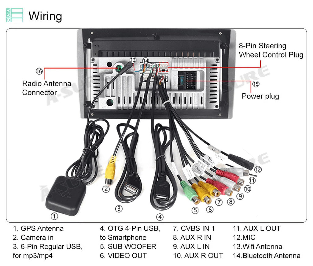 Android 13 Car Stereo with Wireless CarPlay GPS Q4869
