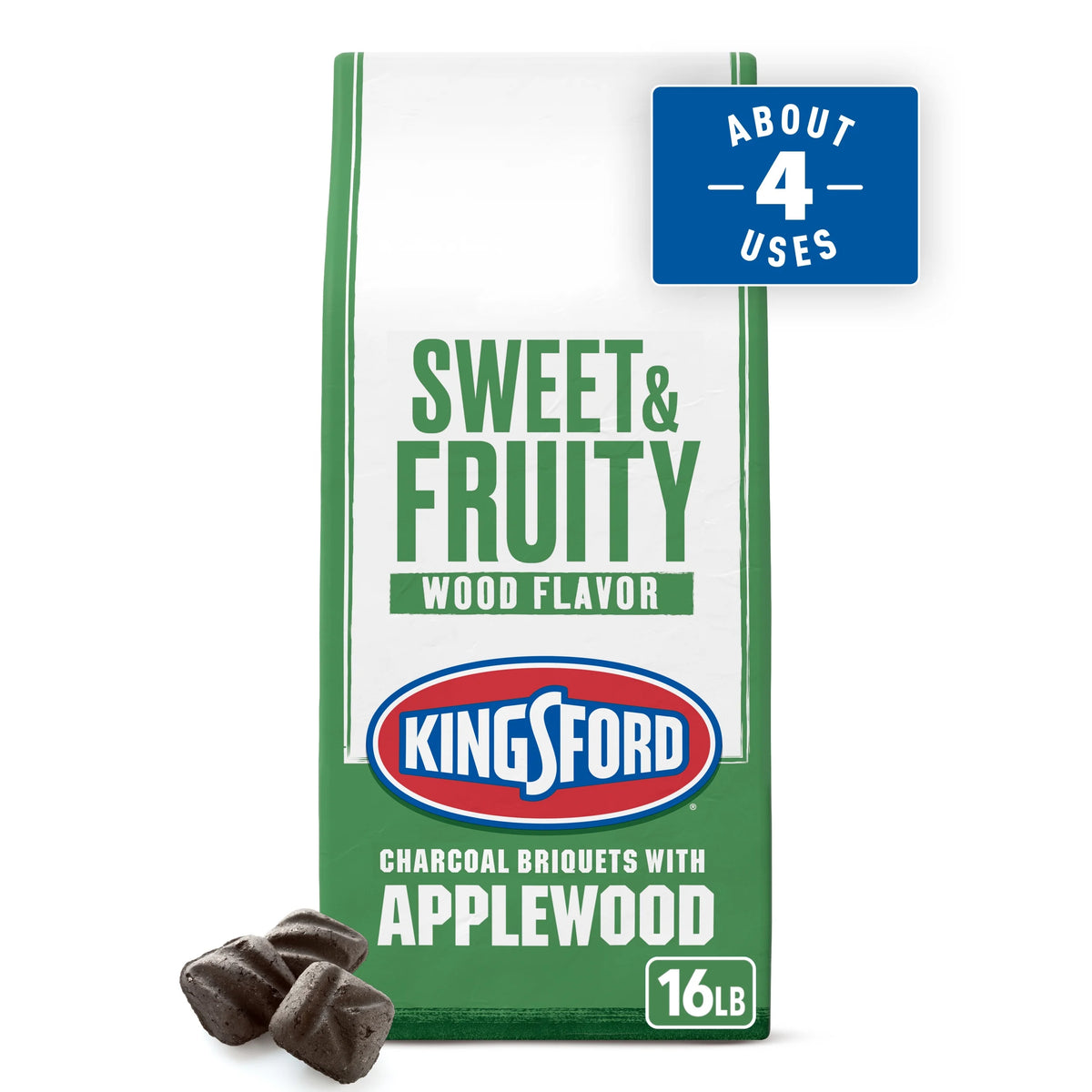 Charcoal Briquettes with Applewood, 16 Pounds I440174
